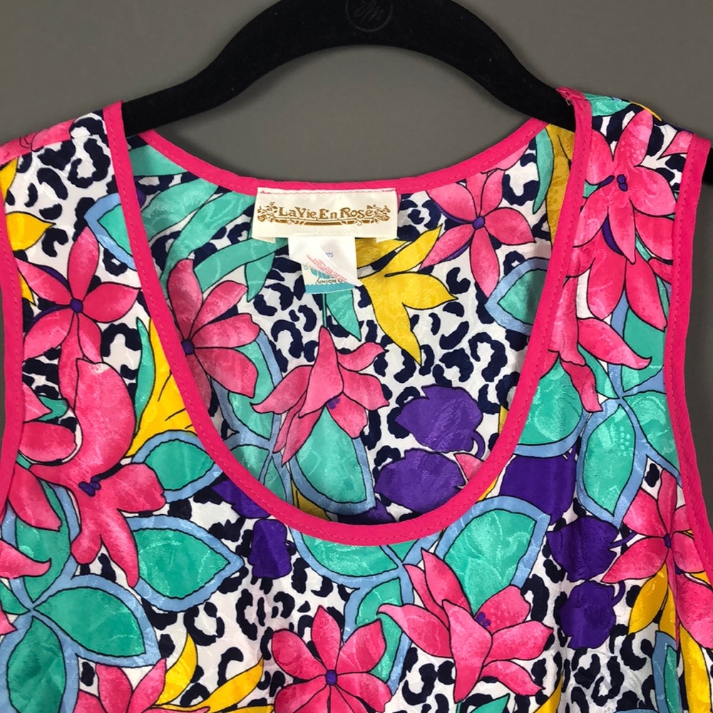 La Vie En Rose l Vintage Floral & Animal Tank - Picture 2 of 8